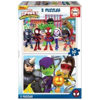 Educa Puzzle 2x20 Spidey & His Amazing Friends (80-19296)