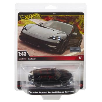 Hot Wheels Premium Real Readers Porsche Taycan Turbo S Cross Turismo 1:43 Vehicle (hwt10)