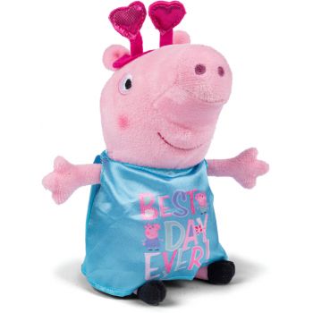 Peppa Pig Plush 20cm Peppa With Heart Hair Band