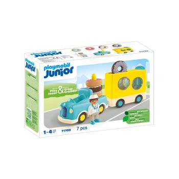 Playmobil Junior Crazy Donut Truck With Stacking And Sorting Feature (71702)