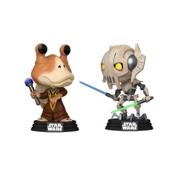 Pop 2 Pack Star Wars Clone Wars Jar Jar Binks Vs General Grievous Gamestop Exclusive 9cm