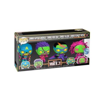 Pop 4 Pack Marvel What If...? Zombie Special Edition Blacklight 9cm