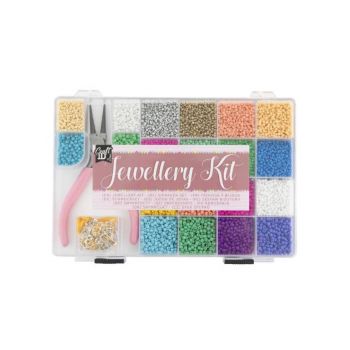 Craft ID Seed Bead Jewellery Making Kit 20 Colours Beads (cr1400/ge)