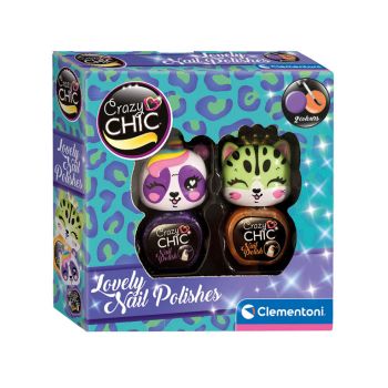 Crazy Chic Lovely Animals Nail Polish Purple & Orange (18842)