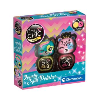 Crazy Chic Lovely Animals Nail Polish Yellow & Pink (18844)