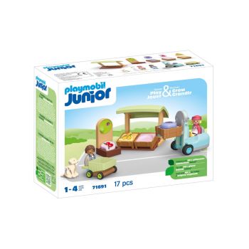 Playmobil Junior Organic Market Stall & Forklift (71691)