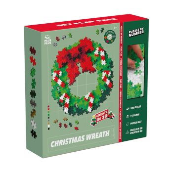 Plus-plus Puzzle By Number Christmas Wreath