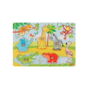 Puzzle Goki African Baby Animals Lift Out (57397)