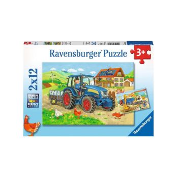 Puzzle Ravensburger Hard At Work 2x12pc (07616)