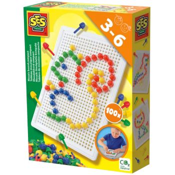 Ses Creative Mosaic Peg Board 100 Pcs (s14046)