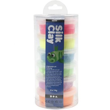 Set Plastilina Silk Clay Neon (79140)