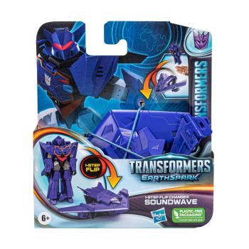 Transformers Earthspark 1-step Flip Changer Soundwave (f6714)