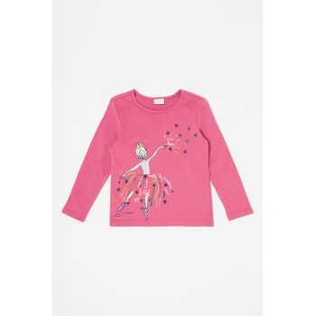 Bluza de bumbac cu imprimeu grafic