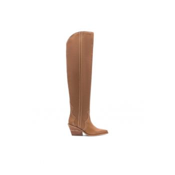 Botine dama - 590558800278936 - Piele naturala - Maro