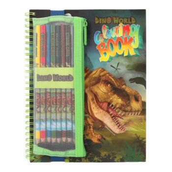 Dino World Colouring Book With Coloured Pencils (412746)