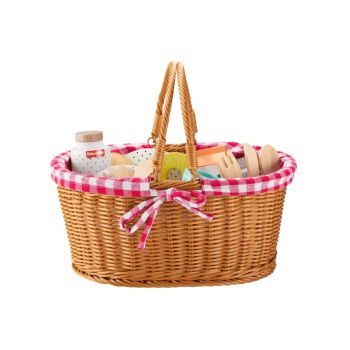 Fisher-price Wooden Picnic Basket And Food Pretend Play Set (hxt81)