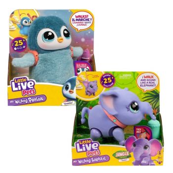 Pachet - Jucarie interactiva Little Live Pets - My Pet, Pinguinul Waddles + Jucarie interactiva Little Live Pets - My Pet, Elefantul Toots