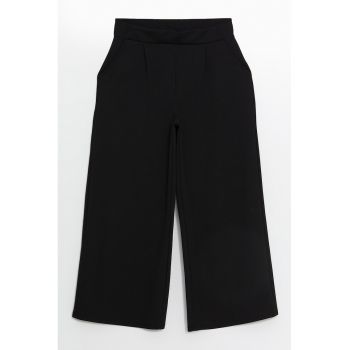 Pantaloni culotte cu talie inalta