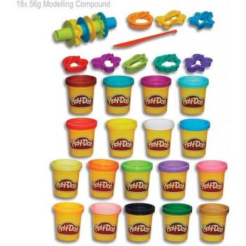 Set plastilina + accesorii, Hasbro, Play Doh Super Color