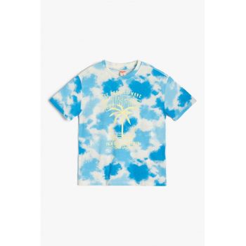 Tricou de bumbac cu model tie-dye