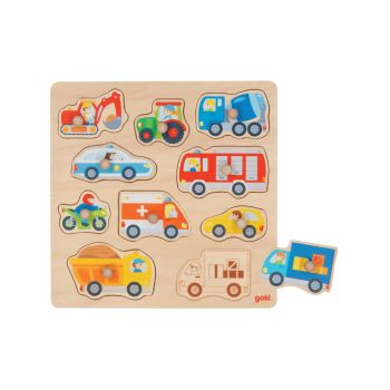 Goki Background Puzzle Vehicles (57391)