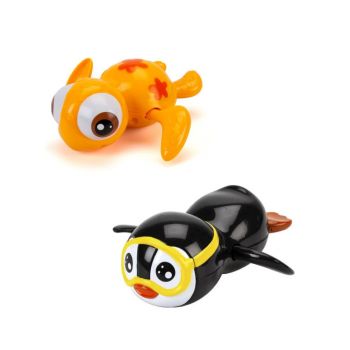 Magni Pull Up Bathing Animals Orange Turtle & Black Penguin (3614/3619)