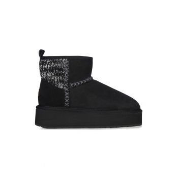 Ghete flatform de piele intoarsa fara inchidere Stinger