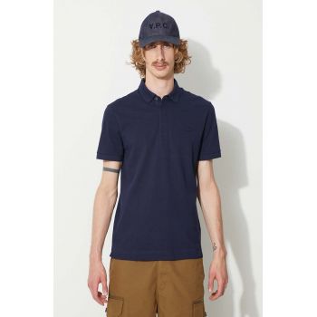 Lacoste tricou polo bărbați, culoarea bleumarin, uni