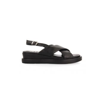 Sandale din piele cu talpa wedge Heffin