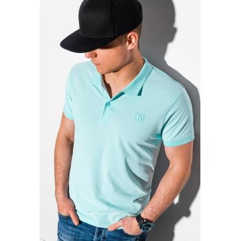 Tricou polo din bumbac cu model pique