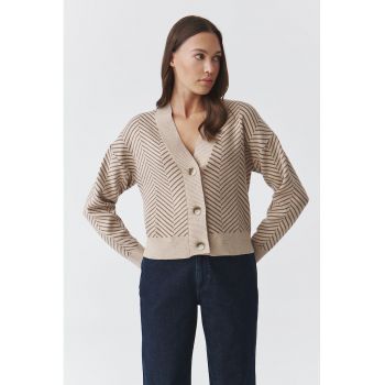 Cardigan cu model si decolteu in V