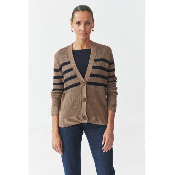 Cardigan de in cu dungi