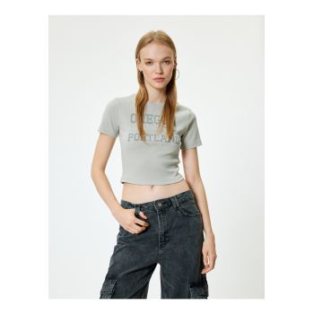 Tricou crop striat