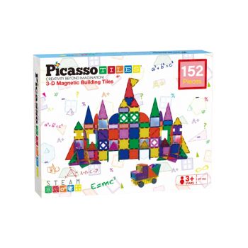 Picasso Tiles 3-D Magnetic Building Set (152 Pcs) (pt152)