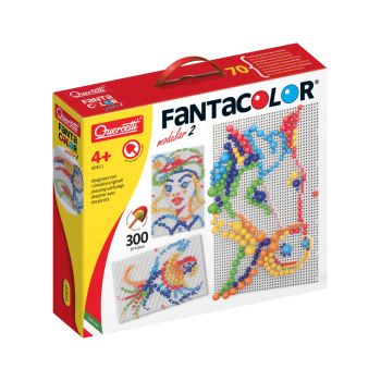 Quercetti Fantacolor Modular 2 Peg Mosaic 300 Pieces (qu-851)