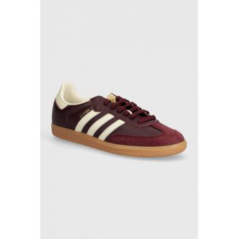 adidas Originals sneakers din piele Samba OG culoarea bordo, ID0477