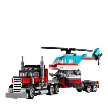 Flatbed truck with helicopter 31146