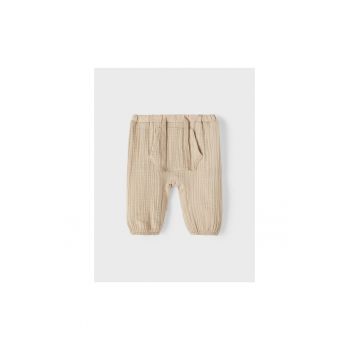 Pantaloni lungi - 301993315 - Bumbac - Bej