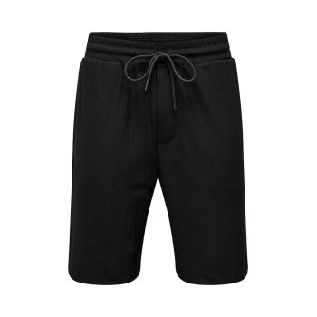 Pantaloni Scurti barbati - 301847199 - Poliester - Negru