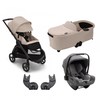 Sistem de calatorie 3 in 1 Bugaboo Dragonfly Black Desert Taupe