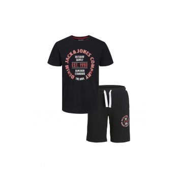 Compleu tricou si pantaloni scurti - Junior - 301659129 - Bumbac - Negru