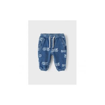 Pantaloni lungi - 301999645 - Bumbac - Albastru