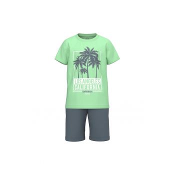 Set tricou si pantaloni scurti - 301999713 - Bumbac - Verde