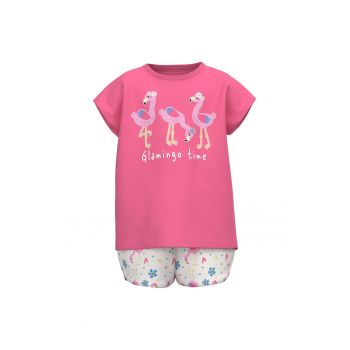 Set tricou si pantaloni scurti - 302000944 - Bumbac - Roz