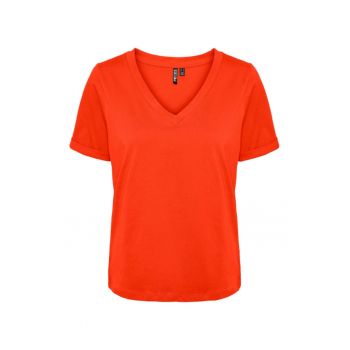 Tricou dama - 301792871 - Bumbac - Portocaliu