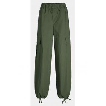 Pantaloni dama - 304014871 - Verde - Bumbac