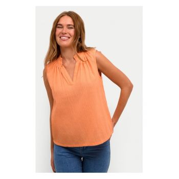 Tricou dama - 369391 - Portocaliu - Bumbac