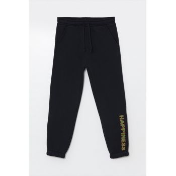 Pantaloni de trening cu text