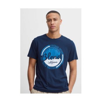 Tricou barbati - 63045 - Bumbac - Bleumarin