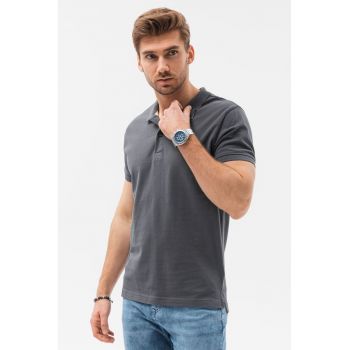 Tricou polo din bumbac cu model pique